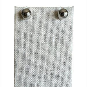 Ball Stud Earrings - Silver